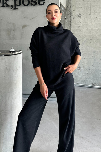 MODAGEN Turtleneck Thessaloniki Fabric Women's Set - Lower & Upper Set
