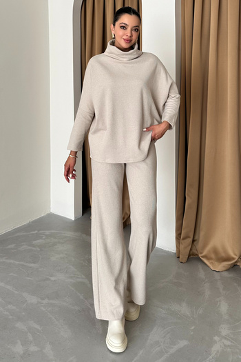 MODAGEN Turtleneck Women's Set - Thessaloniki Fabric, Top and Bottom Set