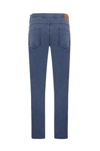 Hiltl Mavi 5 Cep Dokulu Pamuk Elastan Slim Fit Pantolon