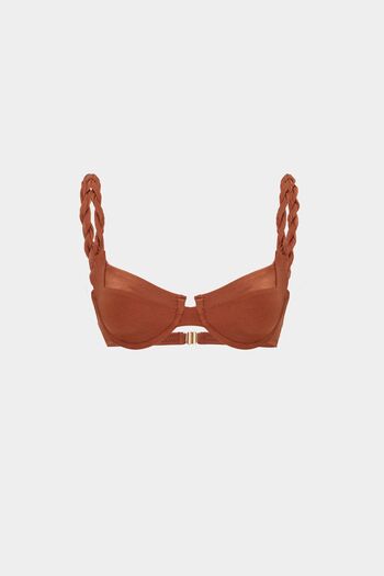 Açelya Okcu FRIGG Fit Premium Women's Bikini Top - Twist Detailed Strap