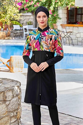 REMSA Beatrice 8262 Full Covered Μαύρο Μαγιό Hijab