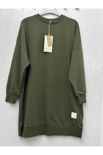 Soul Organic Cotton Crew Neck Above Knee Tunic/Sweatshirt 30644