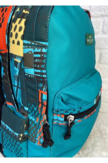 Faber Castell Round 1 Green School Bag 3 Compartments Domestic Production (Guaranteed)