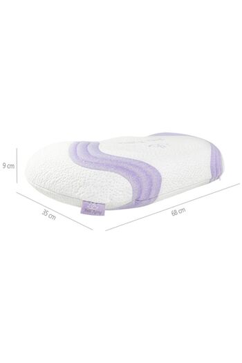 VİSCOTEX Kırışıklık Önleyici Güzellik Yastığı, Anti-aging Boyun Destekli Visco Yastık, 68x35x9 Cm + 2 Cm Pad