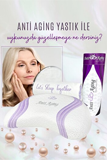 VİSCOTEX Anti-Wrinkle Beauty Pillow, Anti-Aging Neck Support Visco Pillow, 68X35X9 cm + 2 cm Pad