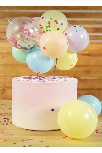 Partifabrik Balloon Cake Decoration Cake - Macaron Colored Belt