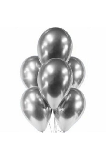Happyland 20 Pieces Chrome Metallic Silver Balloon