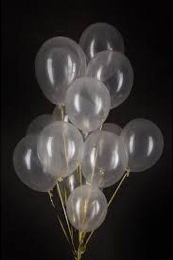Happyland 10 Transparent Metallic Balloons