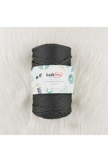 knitme Knit Me Xl Polyester Macrame Hand Knitting Thread 250 Gr.115 M. Anthracite
