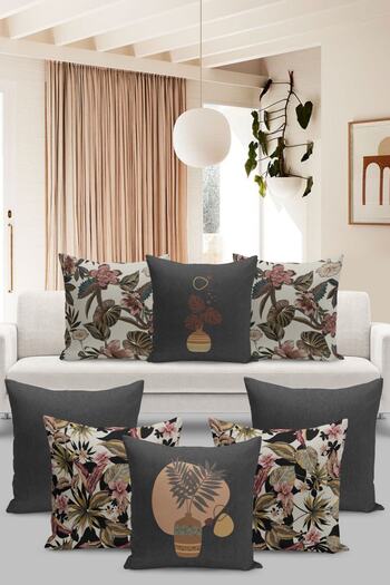 Filamente 8-Piece Throw Pillow Cover Set with Bohemian Style and Scandinavian Pattern