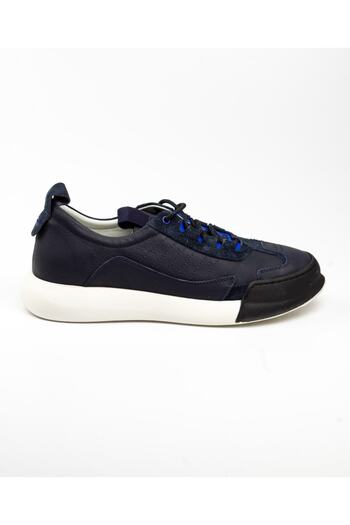 JAMES FRANCO 6400 Δερμάτινα Casual Ανδρικά Παπούτσια Navy Blue-40
