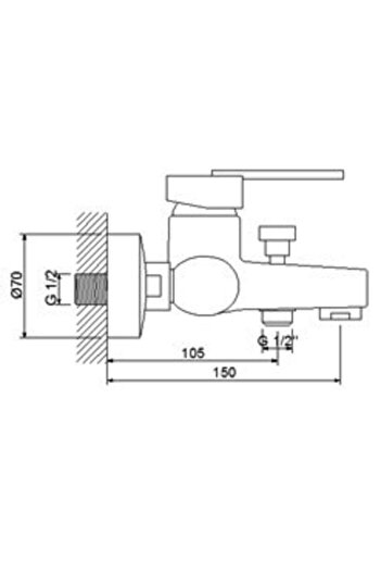 Newarc Newart Chrome Bathroom Mixer, 150511 N