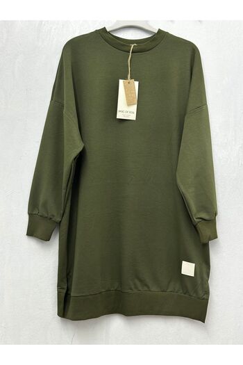 Soul Organic Cotton Crew Neck Above Knee Tunic/Sweatshirt 30644