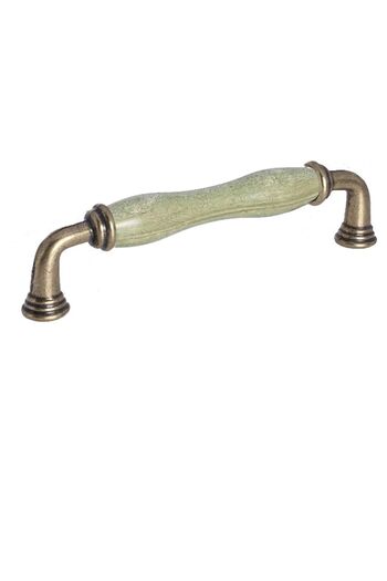 Porcellana Perla 12,8 Cm- Green- Porcelain Handle-Cabinet-Drawer-Furniture-Kitchen Cabinet-Children's Room-Sapphire 128mm -Stk2579