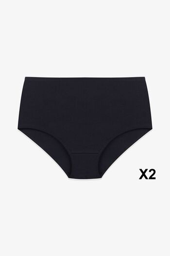 koza iç giyim Women's 5-Piece Lycra Curve Large Size Oversize Extra High Waist Panties