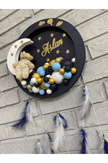 NeşeliAtölyem 31 Cm Led Işıklı Yuvarlak Bubble Bebek Kapı Süsü