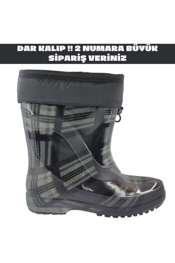fafatara Unisex Γκρι Χρώμα Μάλλινες Καρό Business Garden Rain Snow Boots