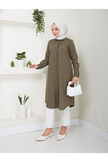 Kirazgym Long Shirt Tunic in Poplin Fabric