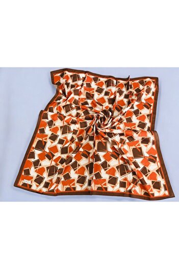 Akel 95x95 Square Patterned Digital Soft Scarf