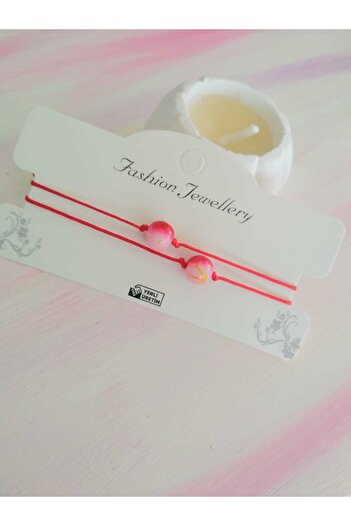 nasclaycollection Gift Friend Friend Bracelet Red 2 Pieces Bracelet