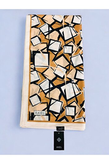 Akel 95x95 Square Patterned Digital Soft Scarf