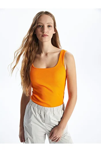 LC Waikiki LCW Vision Women's Tank Top - U Collar, Straight Cut