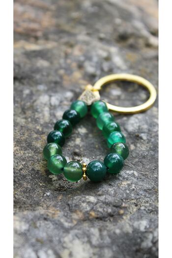 Esre Doğaltaş Takı Agate Panic Atak Keychain