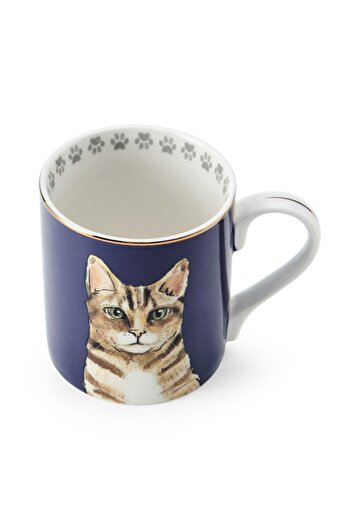 MIKASA 280ml Fine China Cat Patterned Mug