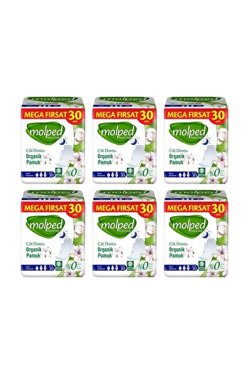 Molped Pure&soft Mega Pack 30pcs X6pk 180 Pieces