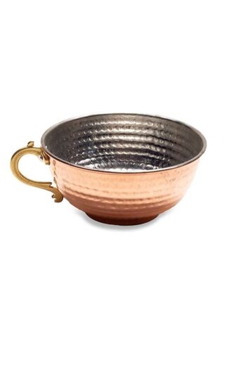 ÇiçekliDükkan Doğanlar Copper Stone and Copper Ladle 2 Pieces
