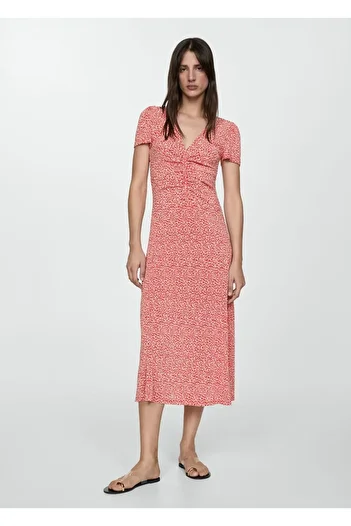 MANGO Woman Floral Patterned Stylish Dress