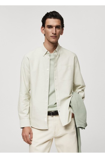 MANGO Man Regular fit cotton Oxford shirt