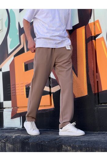 ElitWear New Season Comfortable Fit Flexible Fabric Baggy Pants with Elastic Waist