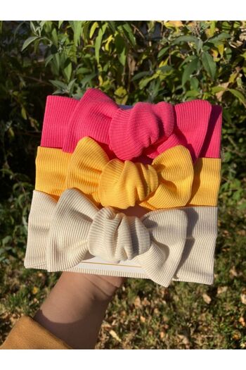 Fns butik Baby Girl Triple Ribbed Bandana