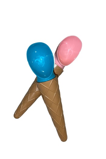 QLUX IDEAS Carnival Cornet Ice Cream Scoop Colorful and Fun Design Ice Cream Scoop
