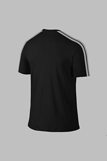 POSEIDON STORM Ανδρικό μαύρο Dri-Fit ύφασμα χωρίς εκτύπωση με στρογγυλή λαιμόκοψη κοντομάνικο μπλουζάκι S-3XL
