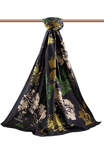 Vissona Women's Luxury Medina Silk Shawl Emerald Green