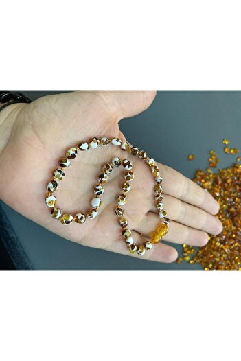 Combin Accessory Bebek Yatıştırıcı Mozaik Baltık Kehribar Bebek Diş Kolyesi