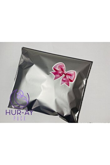 HUR-AY PACK 25x35 см Lux Сріблясто-сірий металізований подарунковий пакет / Розкішний подарунковий пакет / 10 штук