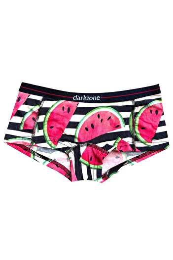 darkzone Slip boxer de damă cu imprimeu digital cu model pepene verde