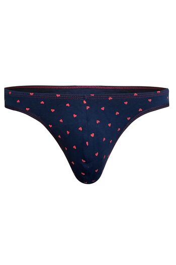 darkzone Men's Heart Patterned Navy Blue Cotton String