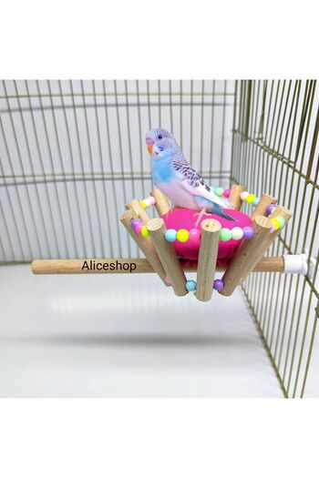 aliceshop Lovebird and Perch Bed wiTh BaskeT