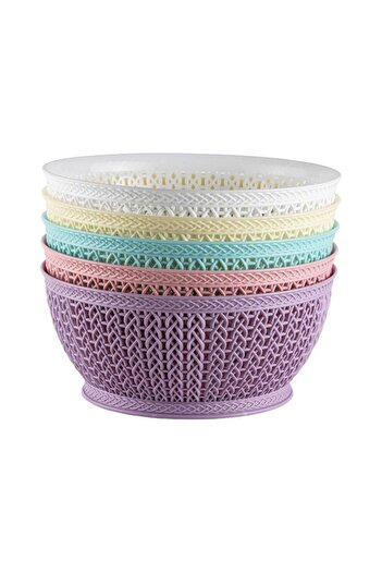Global Ersat 3.5 Lt Round Knitted Basket - Round Knitted Belt