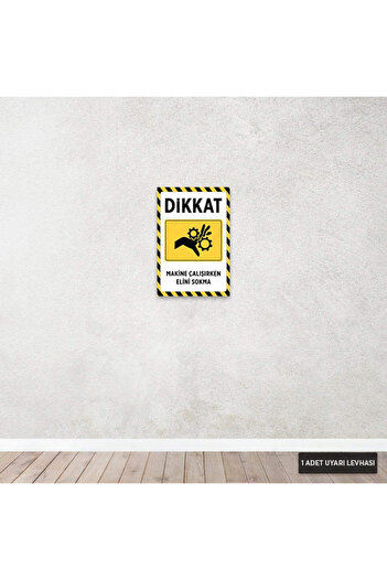 Hayal Poster U1033 - Machine Working Hand Thrusting Dekota Warning Sign (20X30Cm)