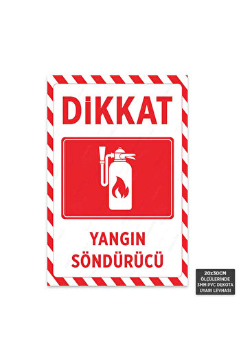 Hayal Poster U1204 - Fire Extinguisher Dekota Warning Sign (20X30Cm)
