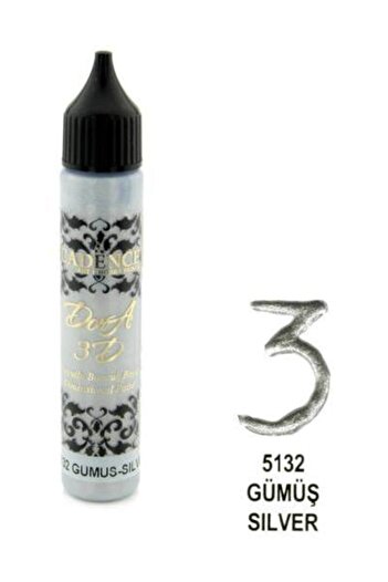Cadence 3D Dora Bead Paint 5132 Silver 25 ml
