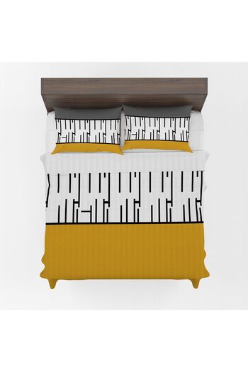 yok yok evim eve dair her şey Mustard Piano Double Pique and Pillow Set