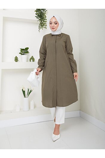 Kirazgym Long Shirt Tunic in Poplin Fabric