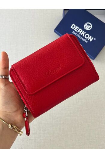 DERKON Red nova Genuine Leather Women's Wallet
