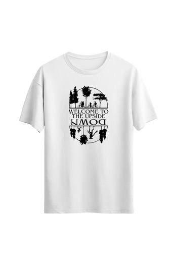 Açık Garaj Unisex Stranger Tings με στάμπα κανονικό κοντομάνικο μπλουζάκι